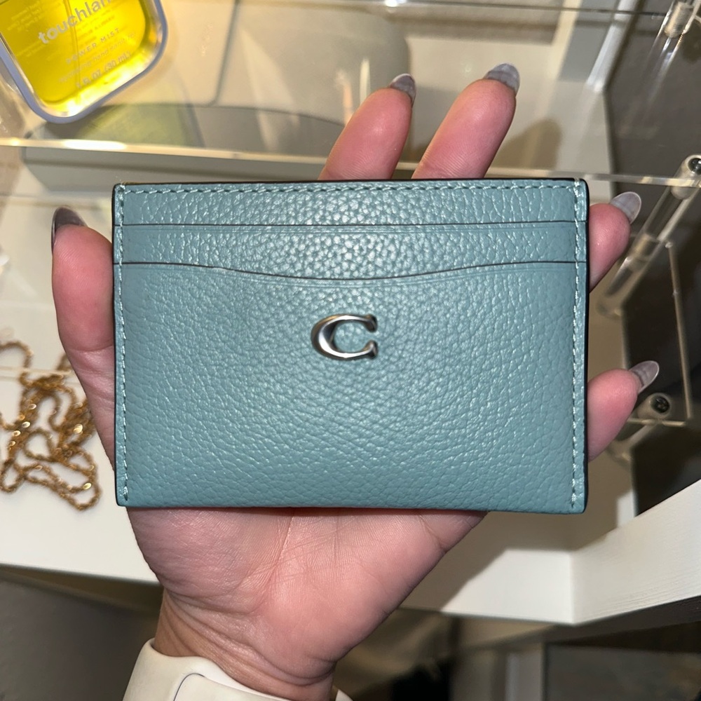 Coach essential card case aquamarine